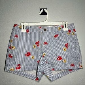 Old Navy Blue Striped Floral Women's Shorts